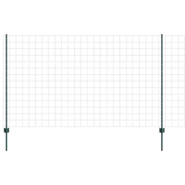 vidaXL Gjerde med innlegg. grønn 1.4 x 10 m Stål