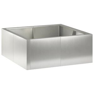 vidaXL St&oslash;ttemur 4 stk. 100 x 100 x 30 cm Rustfritt st&aring;l S&oslash;lv