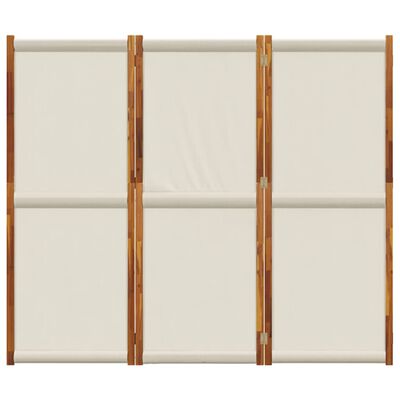 vidaXL Romdeler 3 paneler lysegrå 210x180 cm