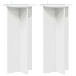 vidaXL Planteholder 2 pcs H&oslash;gglans hvit 40 x 40 x 80 cm Konstruert tre