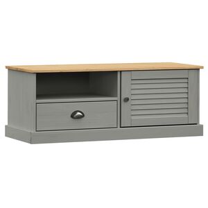 vidaXL TV-benk VIGO gr&aring; 106x40x40 cm heltre furu