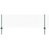 vidaXL Euro gjerdet med stolpe 50 x 0,6 m PVC-belagt st&aring;l Gr&oslash;nn Mesh