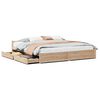 vidaXL Sengeramme med madrass 200x200 cm heltre furu