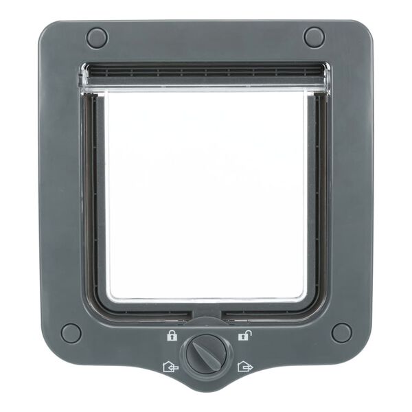 TRIXIE Kattedør 4-veis med 2 tunneler grå