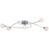 vidaXL Taklampe med glasskjermer for 5 G9 lysp&aelig;rer gitterdesign