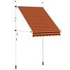 vidaXL Manuell uttrekkbar markise 150 cm oransje og brun