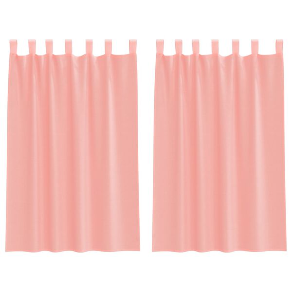 vidaXL Voilegardiner med hemper 2 stk rosa 140x175 cm