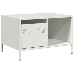 vidaXL Salongbord hvit 68,5x50x43,5 cm kaldvalset st&aring;l