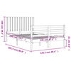 vidaXL Sengeramme med hodegavl hvit 120x200 cm heltre
