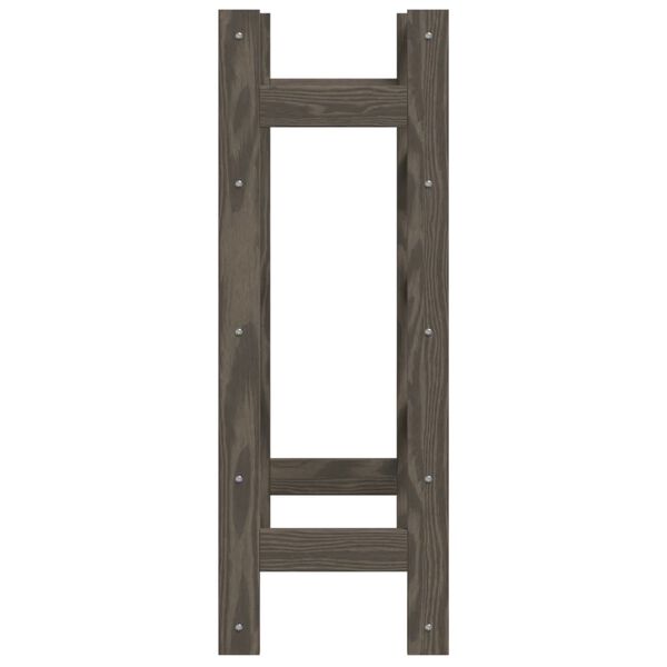 vidaXL Vinstativ for 20 flasker grå heltre furu