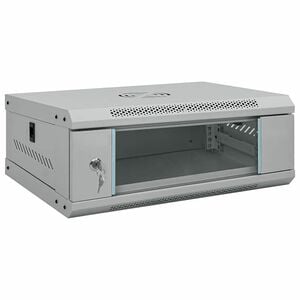 vidaXL Nettverkskabinett med lagring Grå 53 x 45 x 21 cm Stål