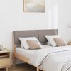 vidaXL Polstret sengegavl Gr&aring;brun 120 cm Massiv furu