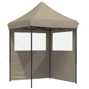 vidaXL Partytelt 200 x 200 x 306 cm Gr&aring;brun Oxford Stoff