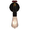 vidaXL Vegglampe kran-design svart E27