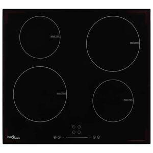 vidaXL Induksjonskomfyr med 4 plater ber&oslash;ringskontroll glass 7000 W