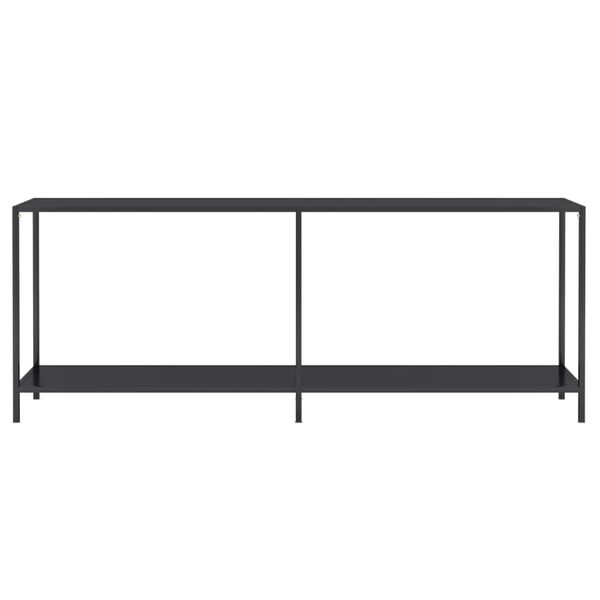 vidaXL Konsollbord svart 200x35x75,5 cm herdet glass