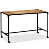 vidaXL Spisebord heltre mango og st&aring;l 120x60x76 cm