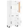 vidaXL Highboard hvit 69,5x34x180 cm konstruert tre