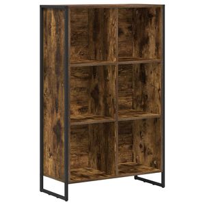 vidaXL Bokskap 99,5 x 30 x 108,5 cm Konstruert tre R&oslash;yk Eik