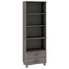 vidaXL Highboard HAMAR lysegr&aring; 60x35x180 cm heltre furu