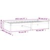 vidaXL Dagseng 90x190 cm Single heltre furu