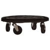 vidaXL Plantetraller med hjul 40 cm diameter svart 275 kg