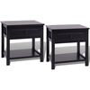 vidaXL Nattbord 2 stk tre svart
