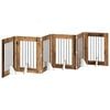 vidaXL Foldbar hundegitter med stativer 6 pcs Gammelt tre 362 cm