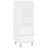 vidaXL Highboard hvit 40x36x110 cm konstruert tre