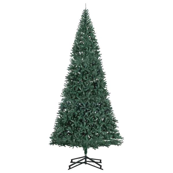 vidaXL Kunstig forbelyst juletre med 300 LED gr&oslash;nn 500 cm PVC