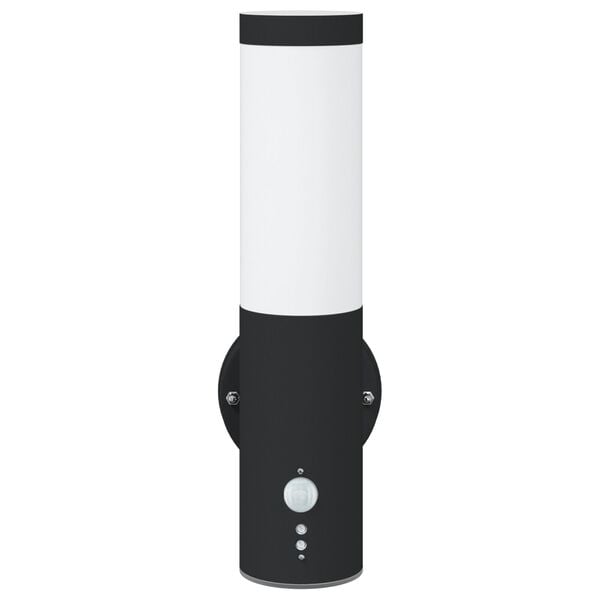 vidaXL Utevegglampe Svart 15 x 7.5 x 33 cm Rustfritt stål