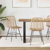 vidaXL Spisestuestol 2 pcs Naturlig 44,5 x 55 x 85 cm Rattan og Jern