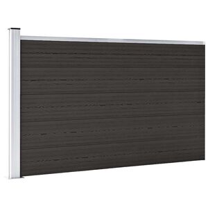 vidaXL Gjerdepanel WPC 175x105 cm svart