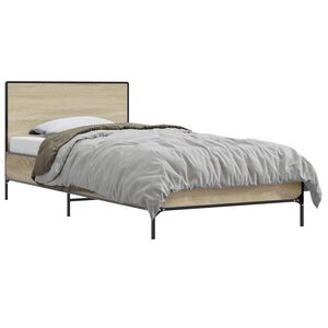 vidaXL Sengestamme med hodegatt Sonoma eik 80 x 200 cm Konstruert tre
