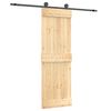 vidaXL Skyved&oslash;r Naturlig og svart 70 x 210 cm Massiv Furu Tre