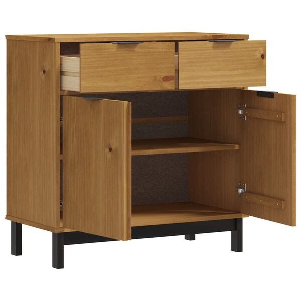 vidaXL Skjenk FLAM 80x40x80 cm heltre furu