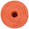 vidaXL Arbeidstau oransje 16 mm 25 m polypropylen