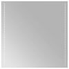 vidaXL LED Badevindu med speil Gjennomsiktig 60 x 60 cm herdet glass
