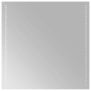 vidaXL LED Badevindu med speil Gjennomsiktig 60 x 60 cm herdet glass
