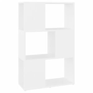 vidaXL Bokhylle/romdeler hvit 60x24x94 cm konstruert tre