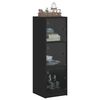 vidaXL Highboard med glassdører svart 35x37x109 cm