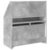 vidaXL Barneskrivebokhylle Betonggr&aring; 60 x 29,5 x 69 cm Konstruert tre