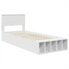 vidaXL Sengestamme med hylle Hvit 75 x 190 cm Konstruert tre