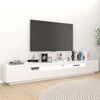 vidaXL TV-benk med LED-lys hvit 260x35x40 cm