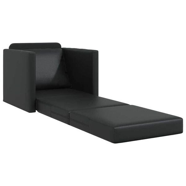 vidaXL Sofa seng Svart 74 x 77 x 81 cm Kunstig lær