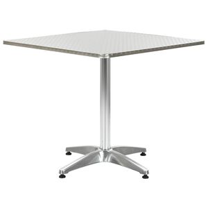 vidaXL Hagebord s&oslash;lv 80x80x70 cm aluminium