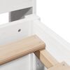 vidaXL Seng med bokhylle uten madrass hvit 140x200 cm heltre furu