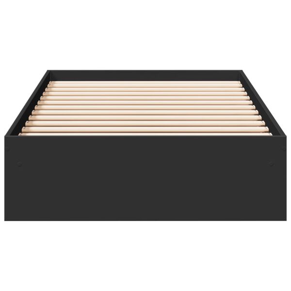 vidaXL Sengeramme med skuffer svart 90x190 cm konstruert tre