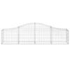 vidaXL Gabionkurver buede 7 stk 200x30x40/60 cm galvanisert jern