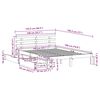 vidaXL Sengeramme med skuffer 140x190 cm heltre furu